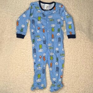NWT Onesies Brand Zippered Footie Pajamas Size 3-6 Mo